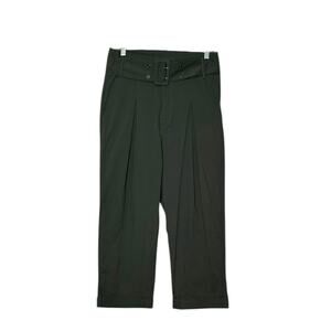 Blush BJ olive green pleated cropped pants size Large